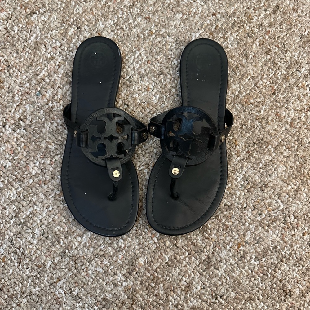 Barely worn Tory Burch miller black sandals